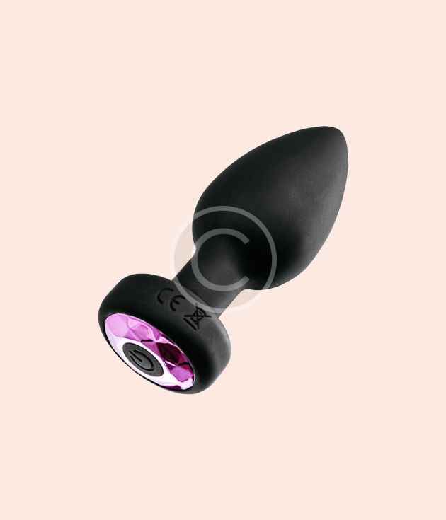 Vibrating jewel butt plug