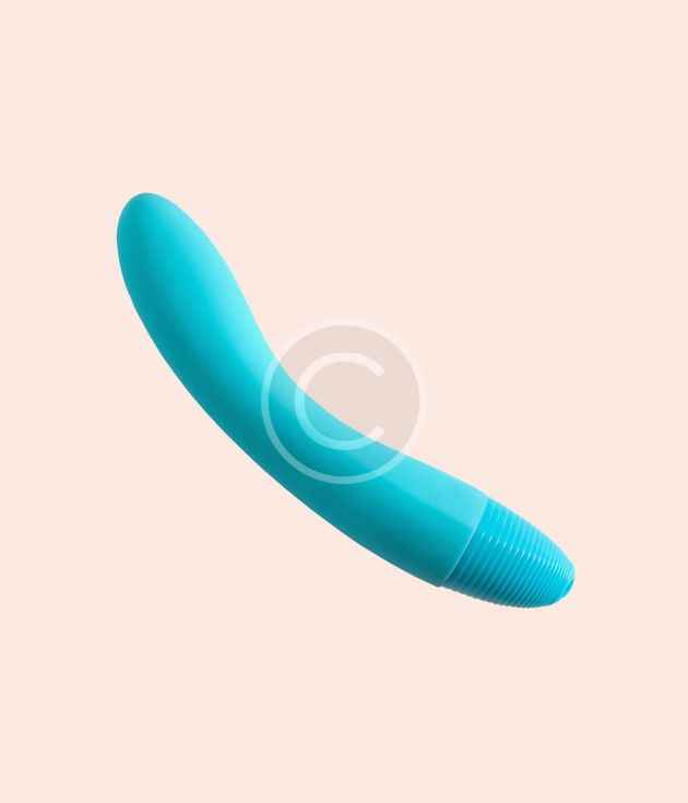 Teal curved vibrator